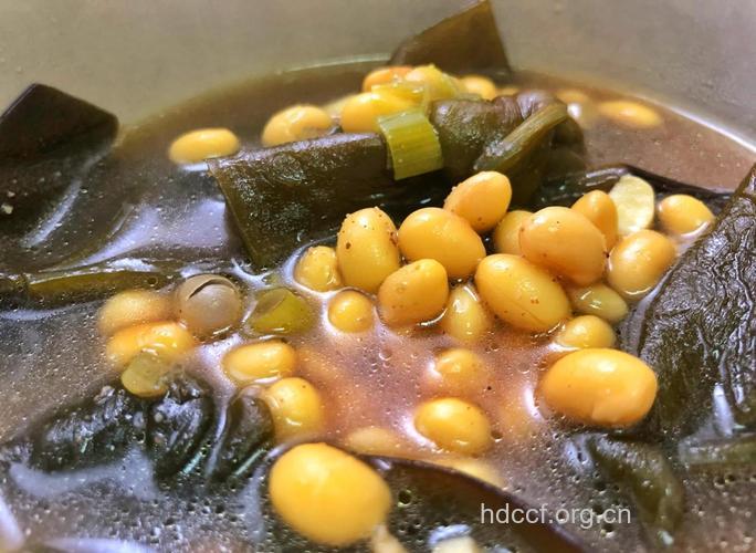 排毒去浮肿：黄豆海带卤