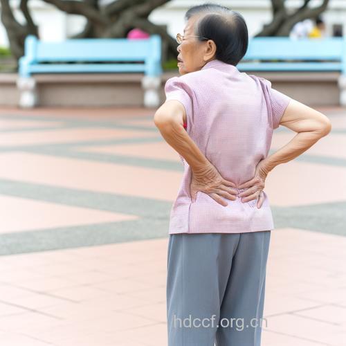 老人护腰 咳嗽时双手叉腰