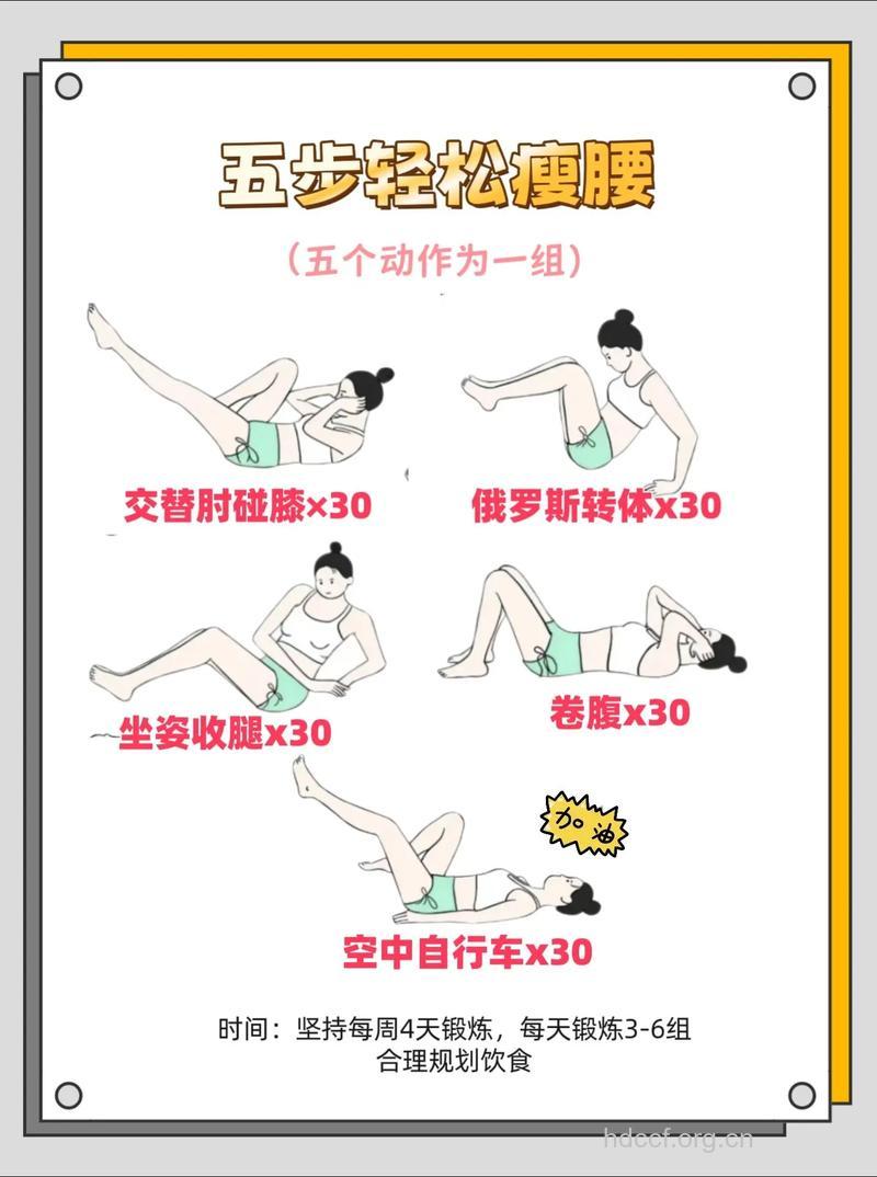 五个部位简单健身减肥操