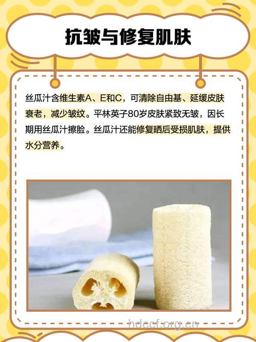 丝瓜汁擦脸防衰老