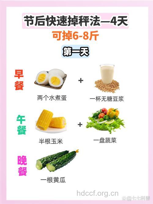 4天快速减肥食谱 纤细身材迎中秋