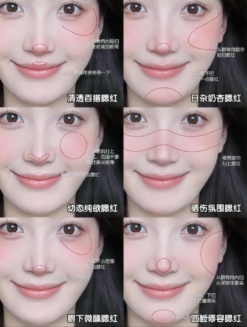 腮红的化妆步骤 万能腮红画法