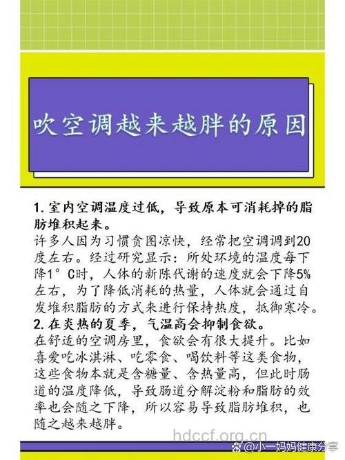 常用空调为什么会导致肥胖