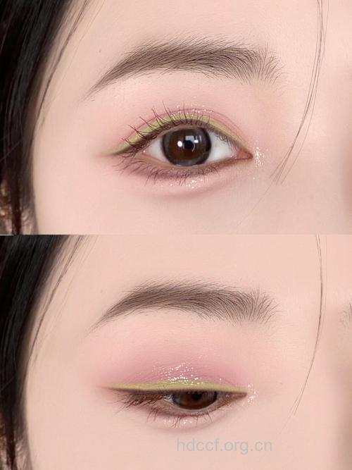 彩色眼线怎么画