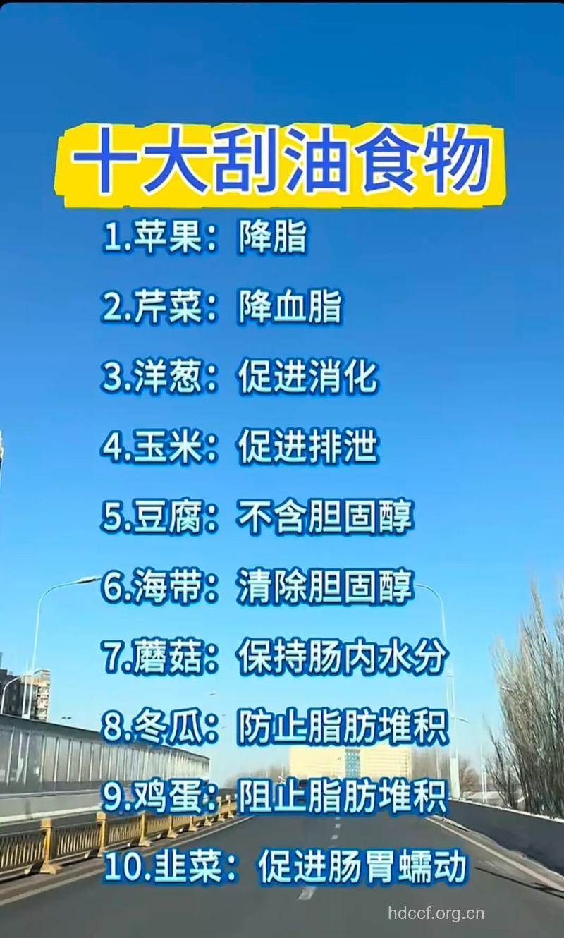 超赞的11种优质刮油食物