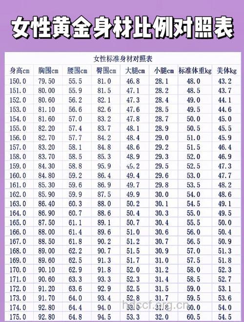 完美女人的身材比例是多少