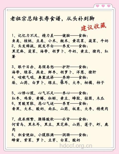 八种食物可以帮助你长寿