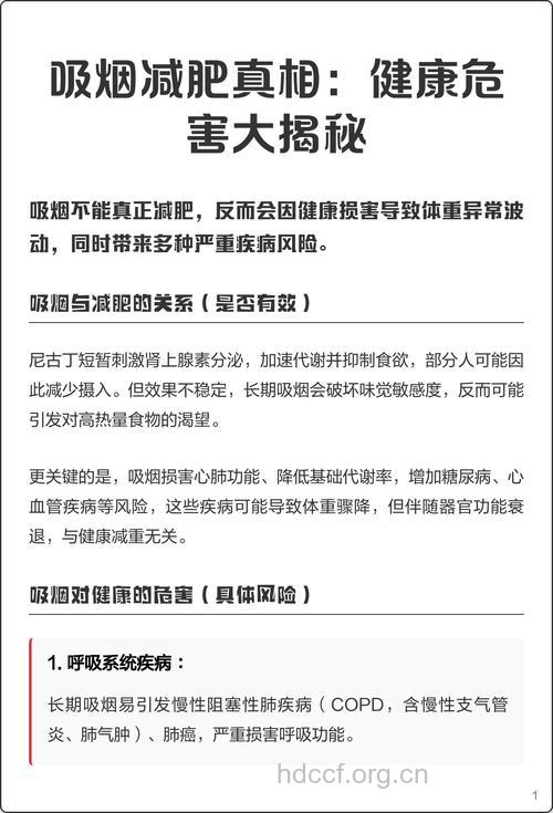 吸烟减肥有哪些危害