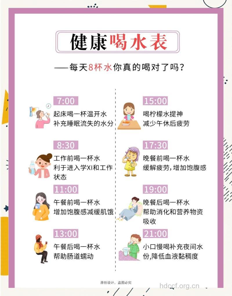 老年人健康喝水的黄金时间