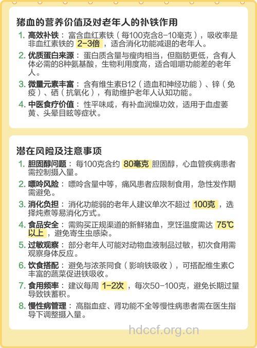 老人适当吃猪血有哪些好处