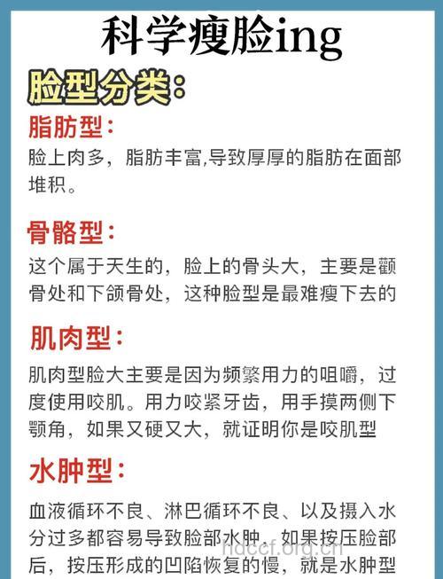 对付不同种脸型的瘦脸方法