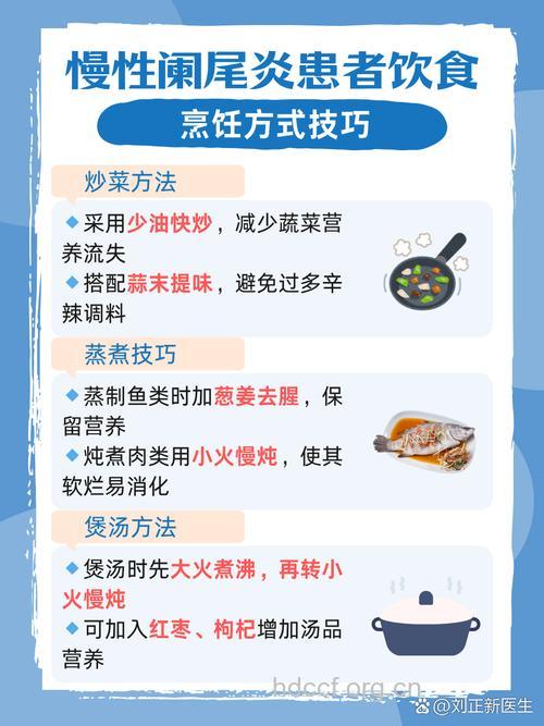 慢性阑尾炎患者的饮食宜忌