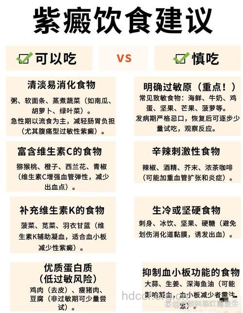 过敏性紫癜患者应该如何饮食