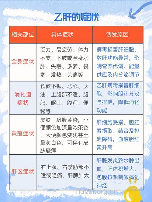 乙肝有什么症状 详解4类乙肝的症状