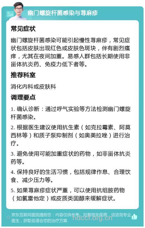 警惕1顽固荨麻疹与幽门螺杆菌有关