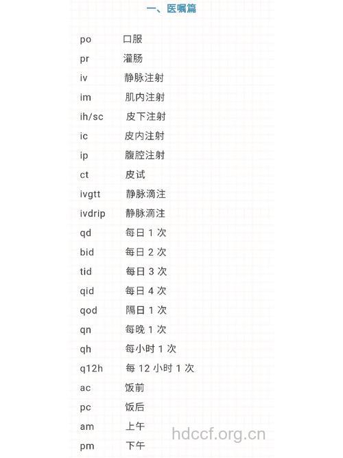 肝病常用医学名词缩写