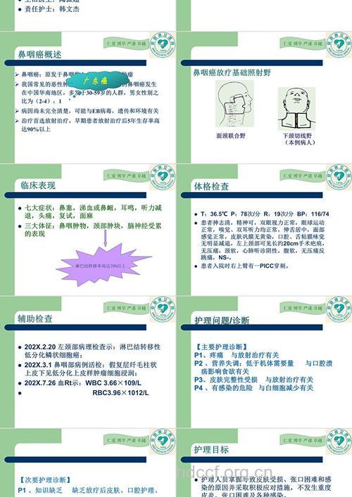 鼻咽癌患者的护理措施
