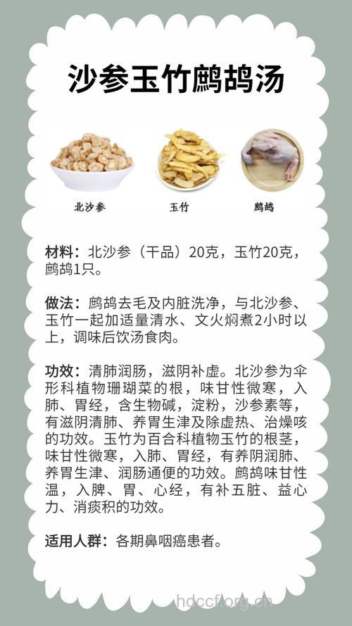 鼻咽癌的中医食疗方