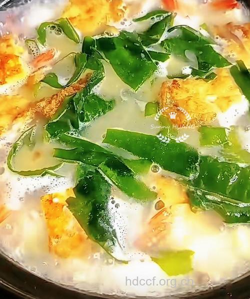 抗癌食谱：鸡蛋海带虾仁汤