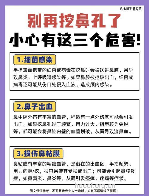 常挖鼻孔易诱发鼻腔隐患