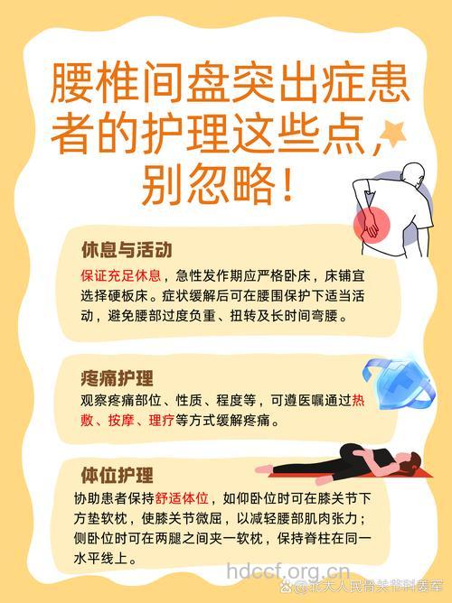 腰椎间盘突出护理方法