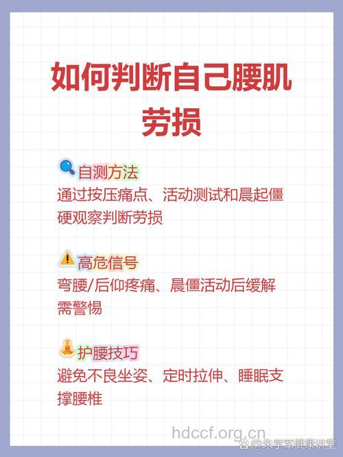 如何自测是否腰肌劳损