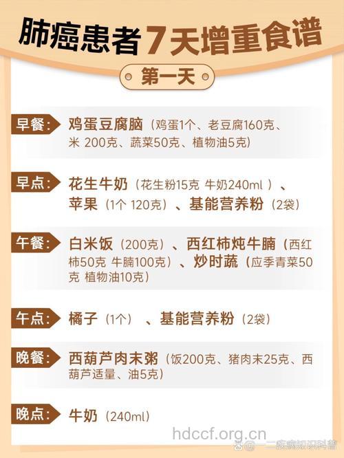 肺癌病人的食谱
