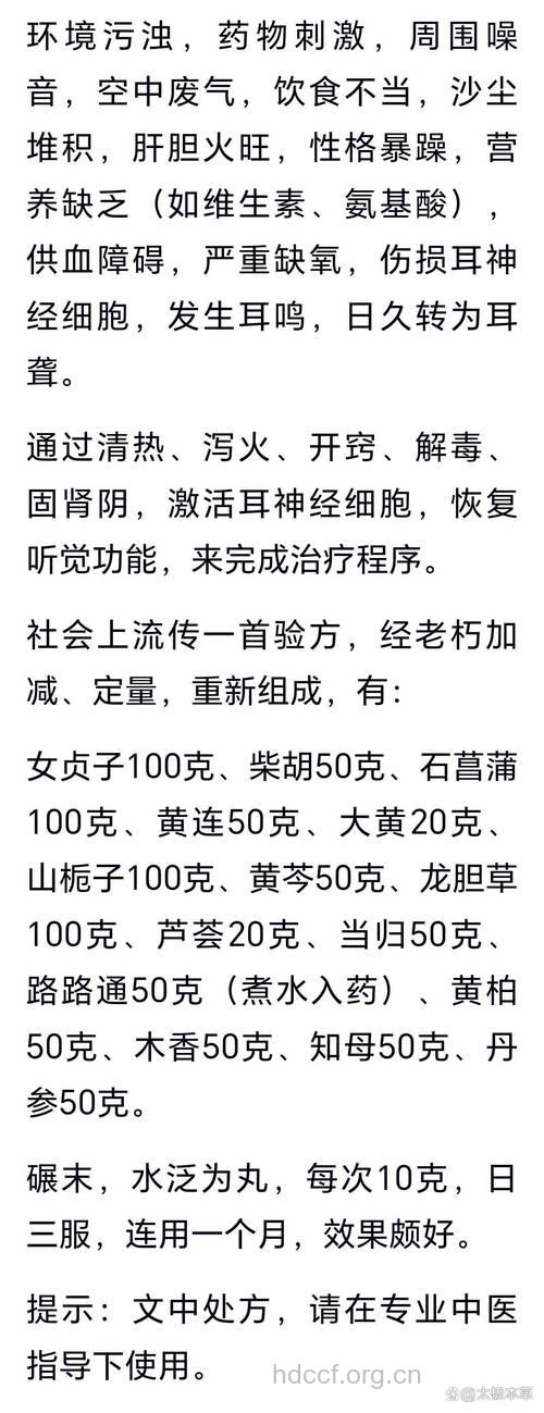 耳鸣耳聋有哪些治疗偏方