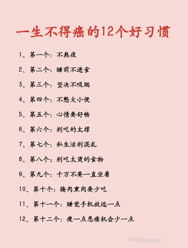 哪些行为习惯容易得癌症