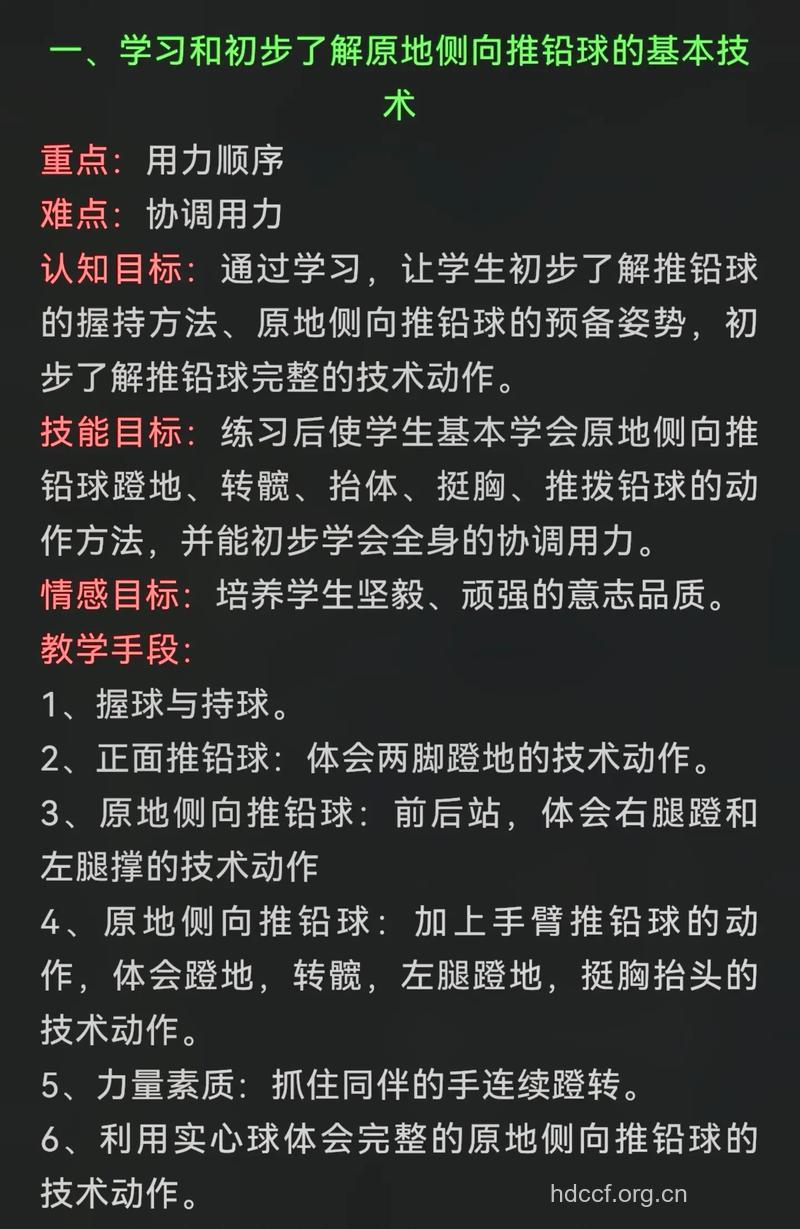 原地投掷铅球有技巧