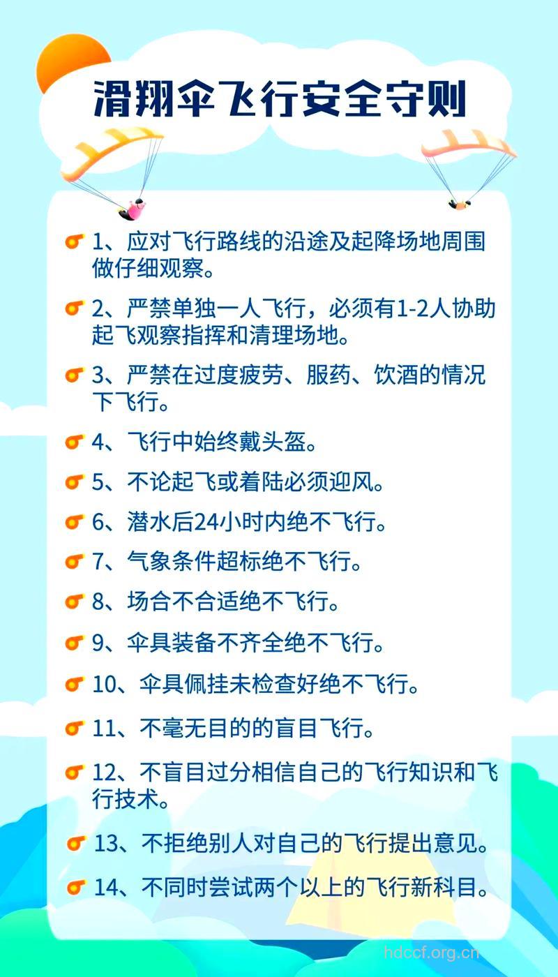 滑翔知识:滑翔飞行安全守则
