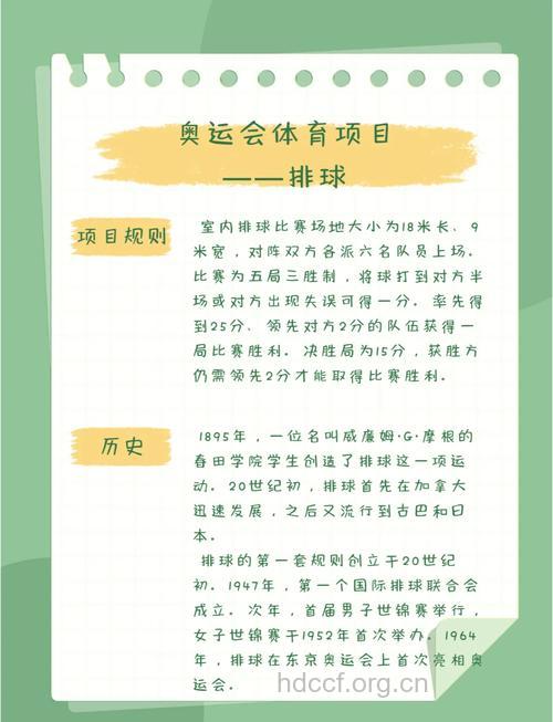 排球规则的起源和发展