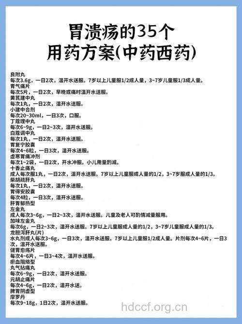 胃溃疡治疗用药有哪些原则