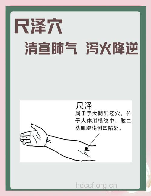 按摩尺泽穴解决咽喉肿痛