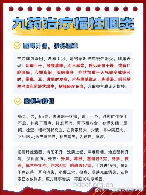 慢性咽炎不同分类的中医治疗法