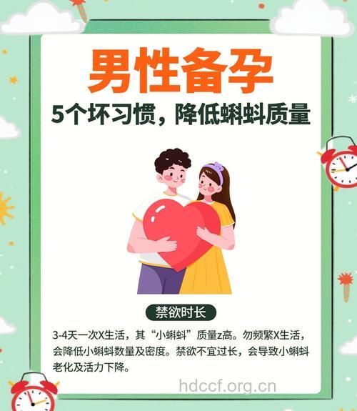 4种坏习惯会降低精子质量