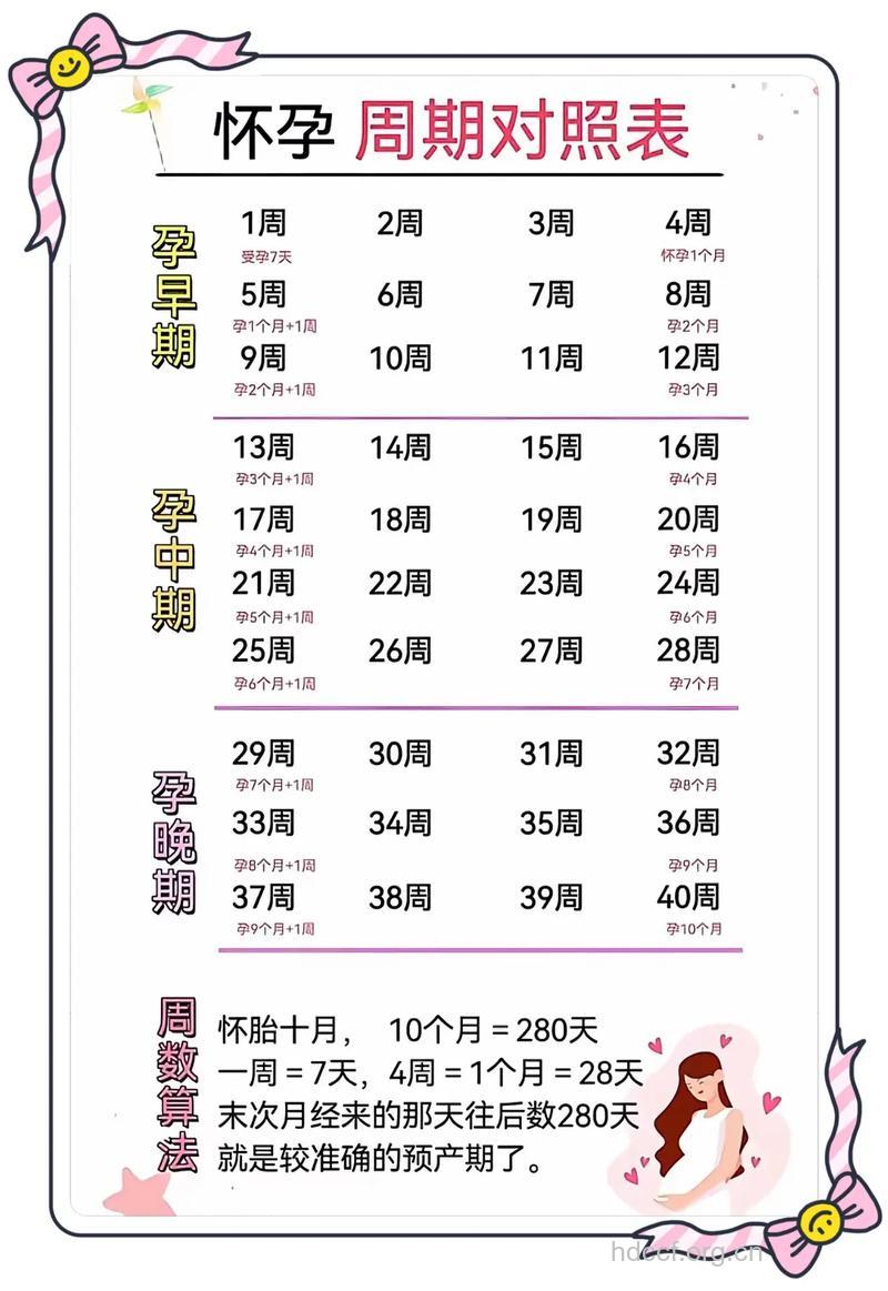 孕前六个月最佳受孕日程表