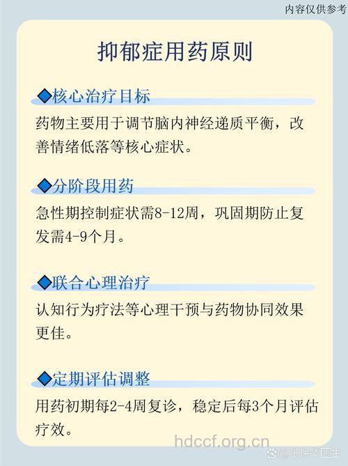 抑郁症患者有哪些服药原则