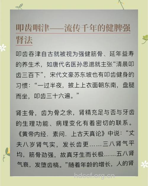 叩齿能补肾健脾 叩齿的作用