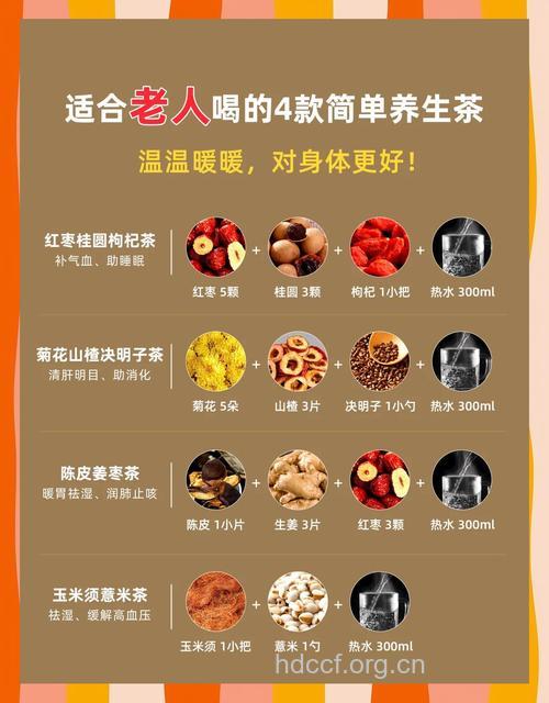 4款适合中老年人养生的茶饮