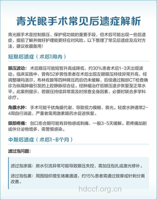 青光眼手术有什么并发症