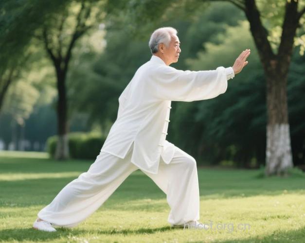 老人打太极 用意而不用力