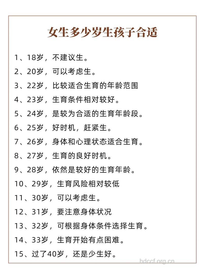 女性最理想生育年龄——26-30岁