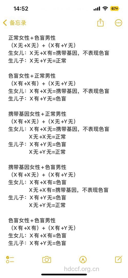 色盲的遗传规律