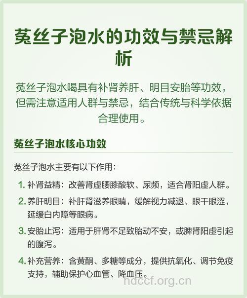 菟丝子泡水喝的禁忌