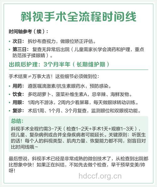 斜视最佳的手术时间