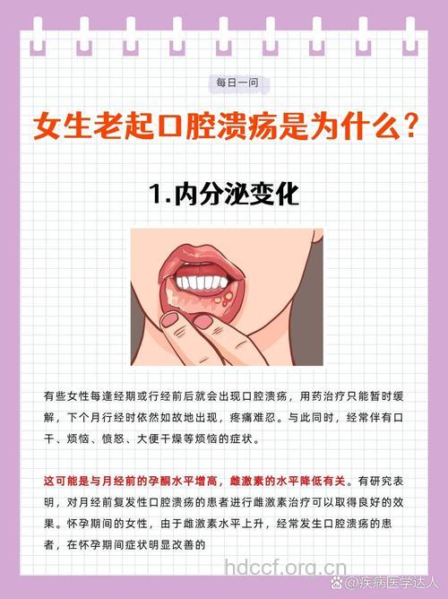 女性经期容易口腔溃疡的几大原因