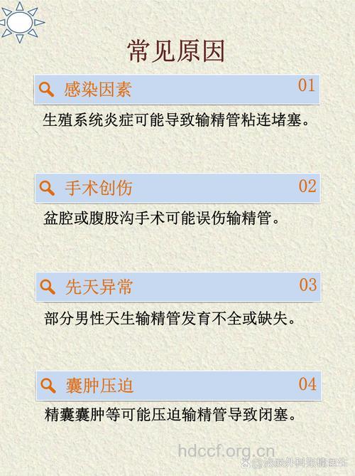 输精管堵塞引起的男人不育