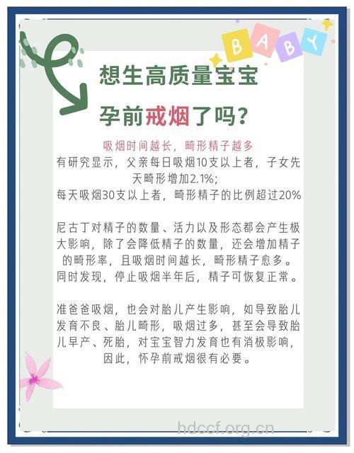 为了生育健康宝宝 准父母请戒烟