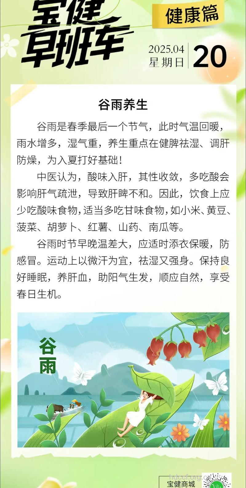 谷雨养生 中医谷雨五行食疗养生